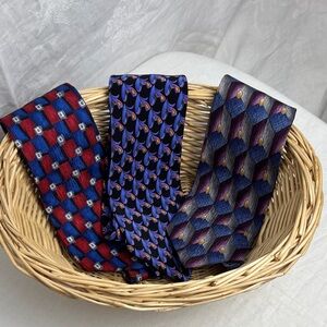 3 Vintage Stonehenge Cocktail Collection 100% Silk Neckties